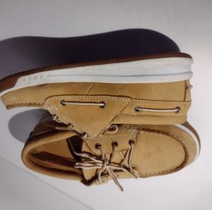 Timberland Women's Loafers Boat Shoes Tan Leather Size 6M in Good Condition